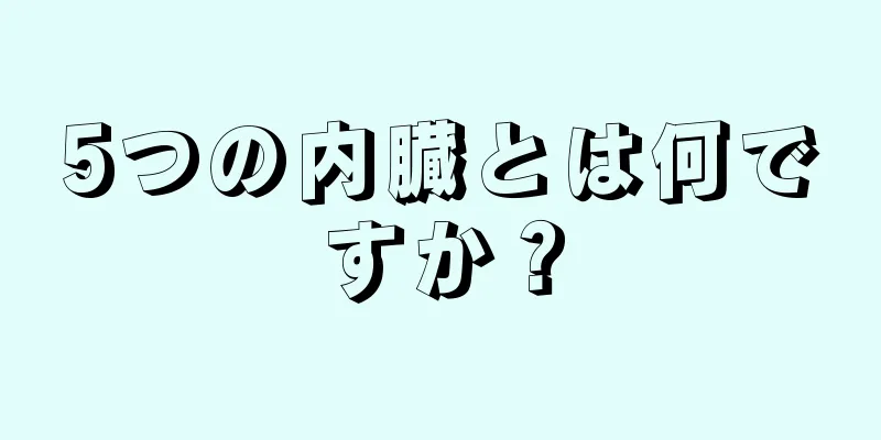 5つの内臓とは何ですか？