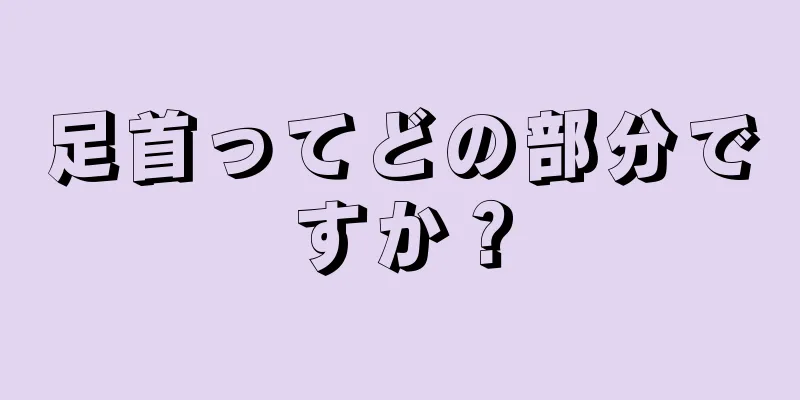 足首ってどの部分ですか？