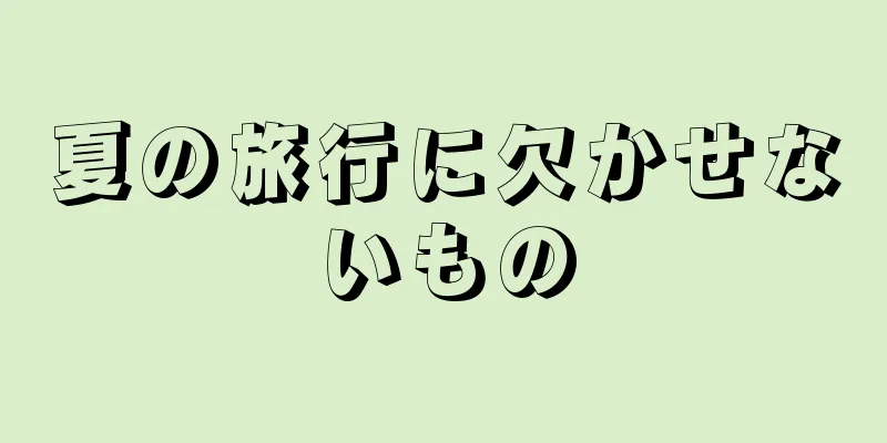 夏の旅行に欠かせないもの