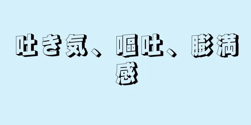 吐き気、嘔吐、膨満感