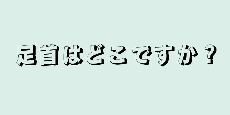 足首はどこですか？