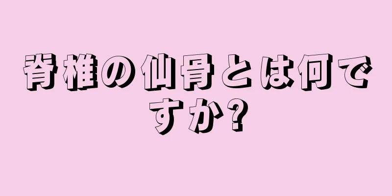 脊椎の仙骨とは何ですか?