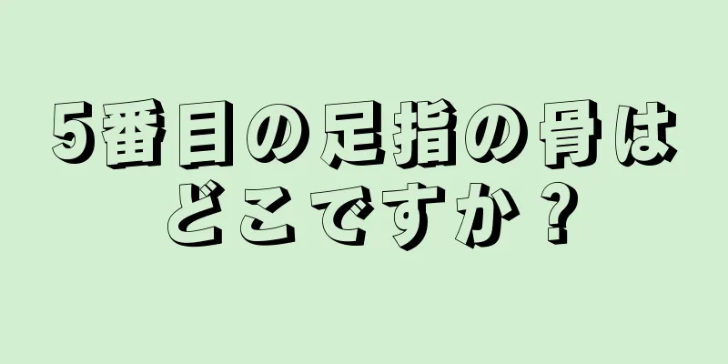 5番目の足指の骨はどこですか？