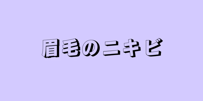 眉毛のニキビ