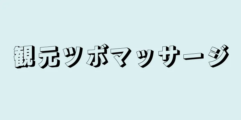 観元ツボマッサージ