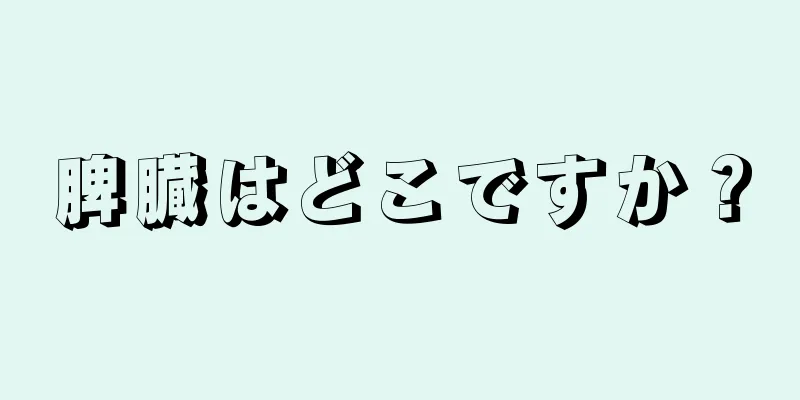 脾臓はどこですか？