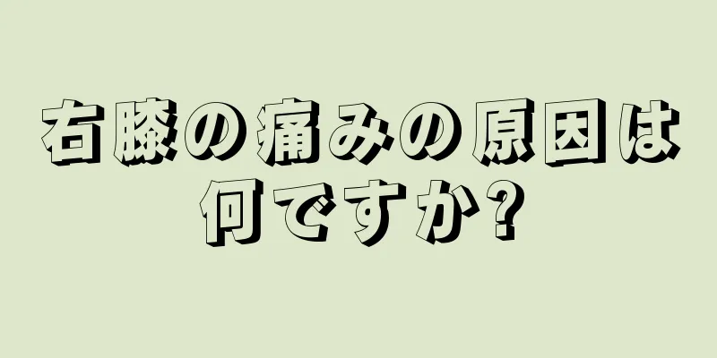 右膝の痛みの原因は何ですか?