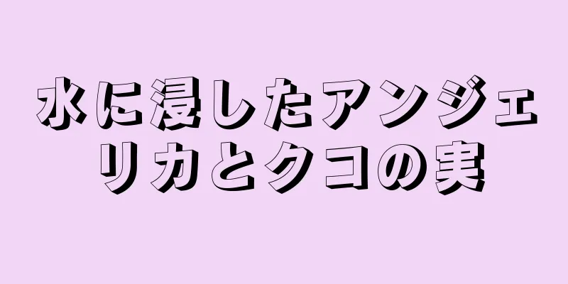 水に浸したアンジェリカとクコの実