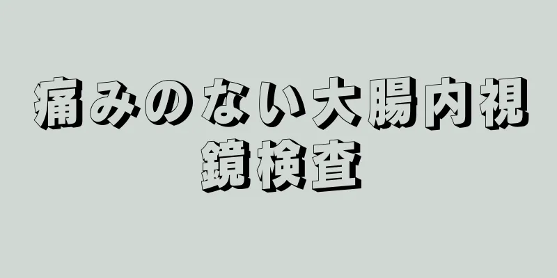 痛みのない大腸内視鏡検査