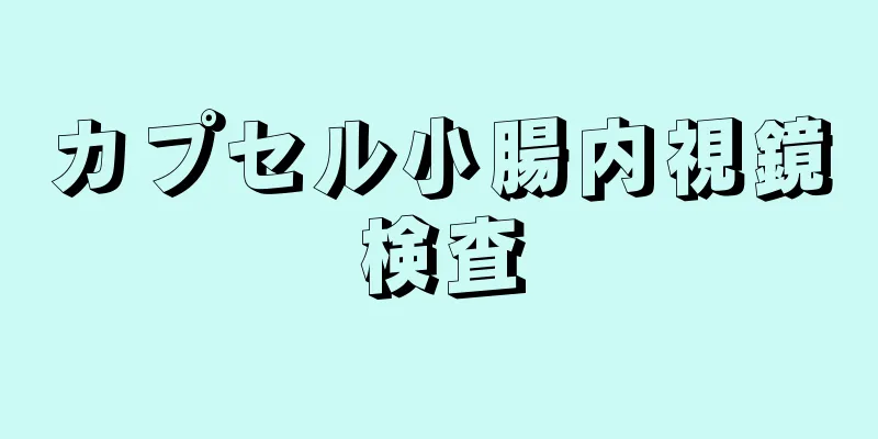 カプセル小腸内視鏡検査