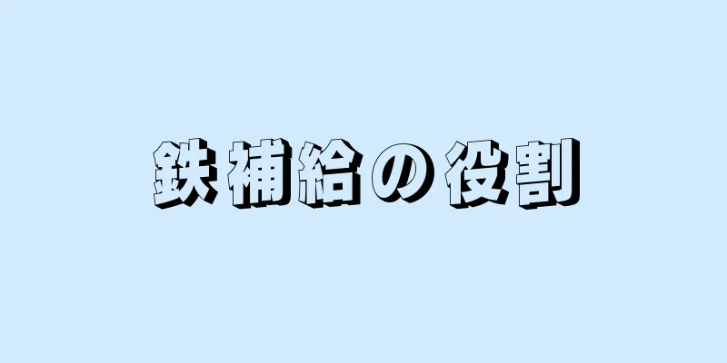 鉄補給の役割