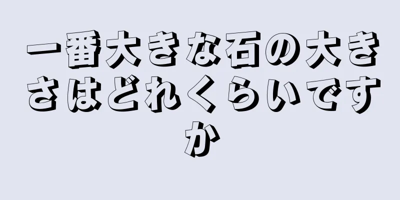 一番大きな石の大きさはどれくらいですか