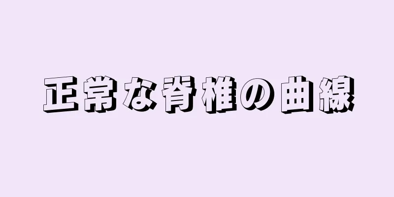 正常な脊椎の曲線