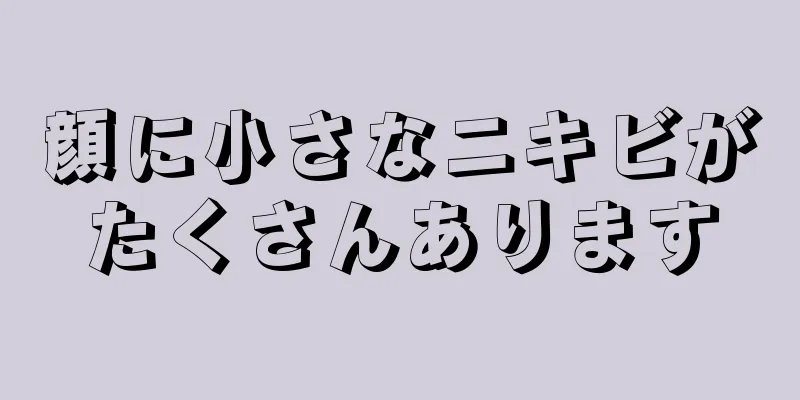 顔に小さなニキビがたくさんあります