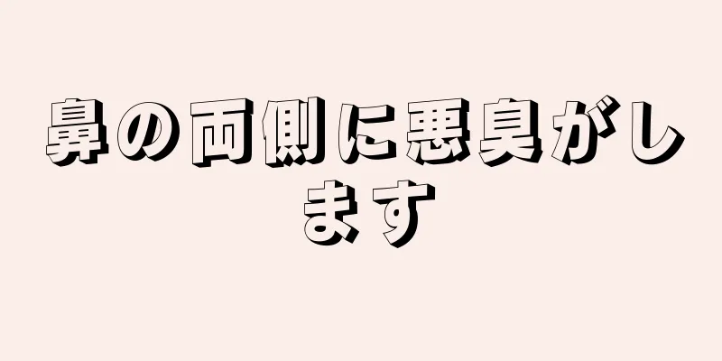 鼻の両側に悪臭がします