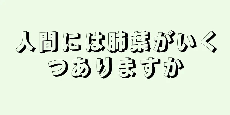 人間には肺葉がいくつありますか