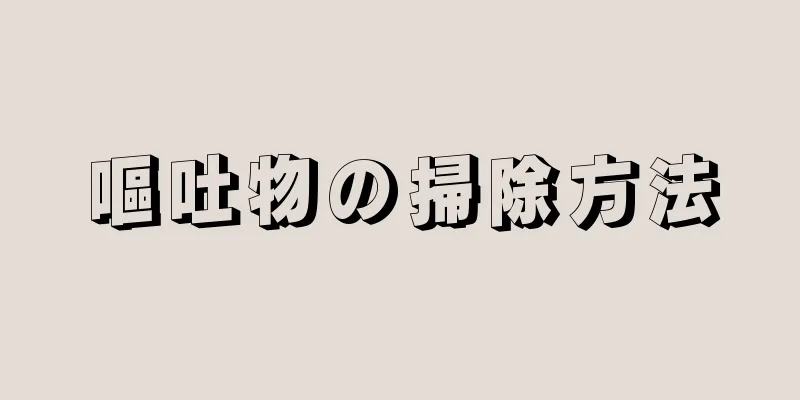 嘔吐物の掃除方法