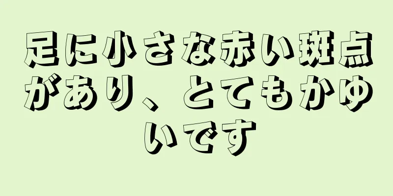 足に小さな赤い斑点があり、とてもかゆいです