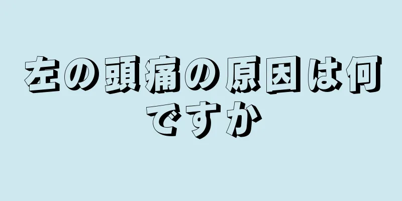 左の頭痛の原因は何ですか