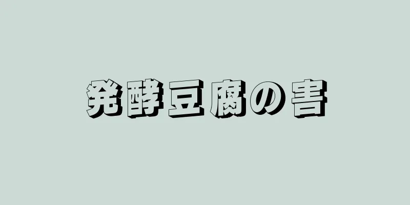 発酵豆腐の害