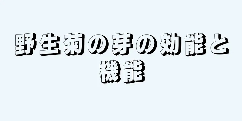 野生菊の芽の効能と機能