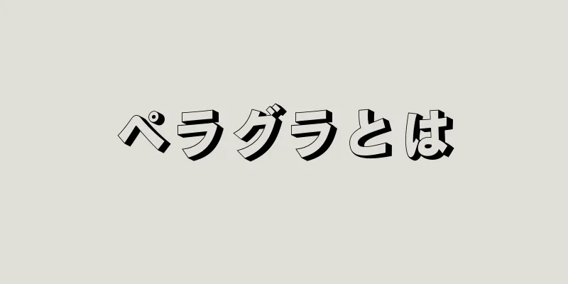 ペラグラとは