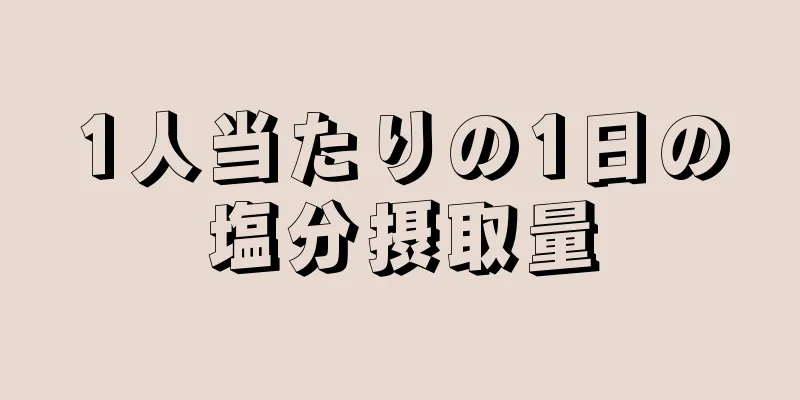 1人当たりの1日の塩分摂取量