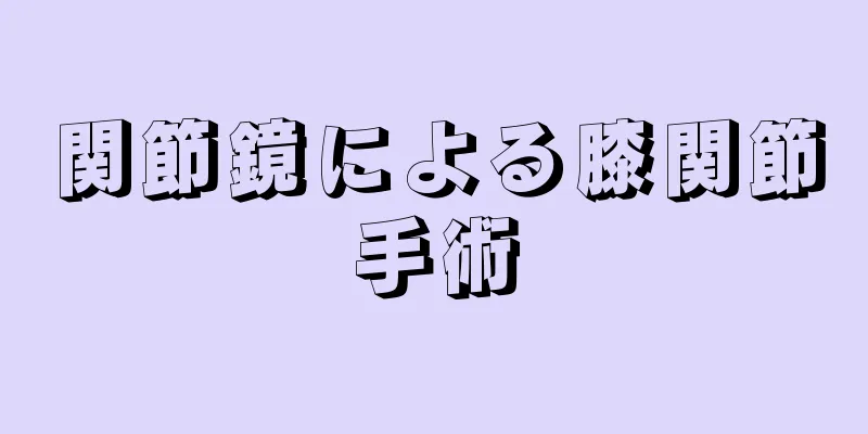 関節鏡による膝関節手術