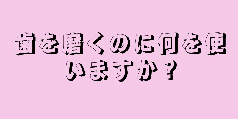 歯を磨くのに何を使いますか？