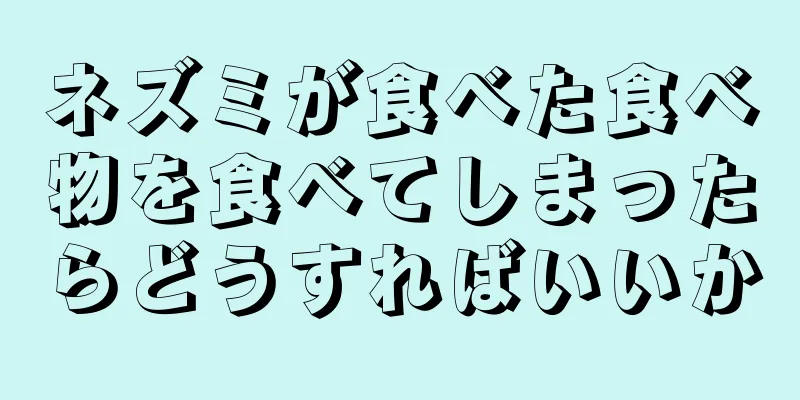 ネズミが食べた食べ物を食べてしまったらどうすればいいか