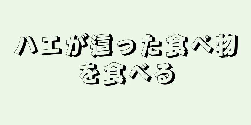 ハエが這った食べ物を食べる