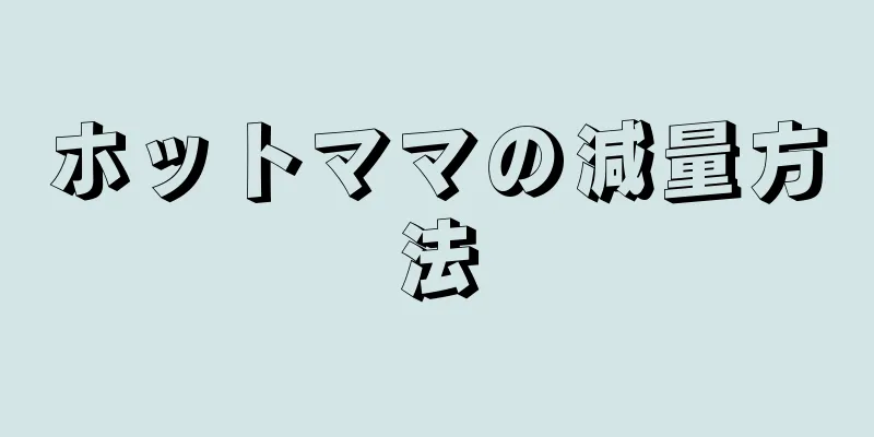 ホットママの減量方法