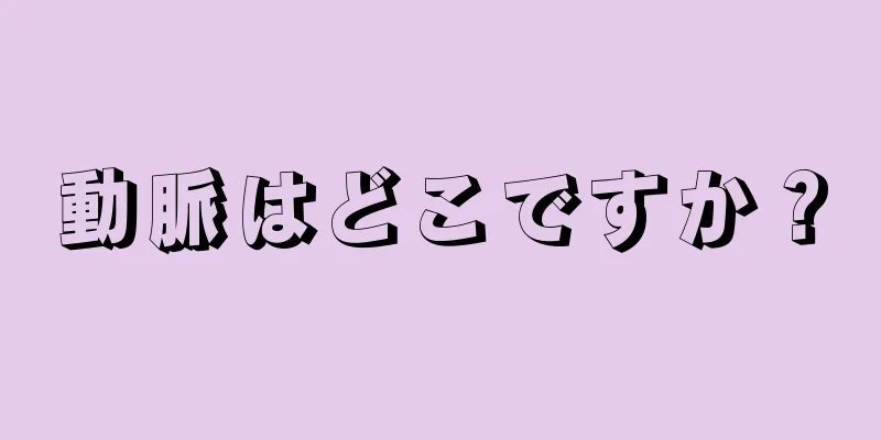 動脈はどこですか？