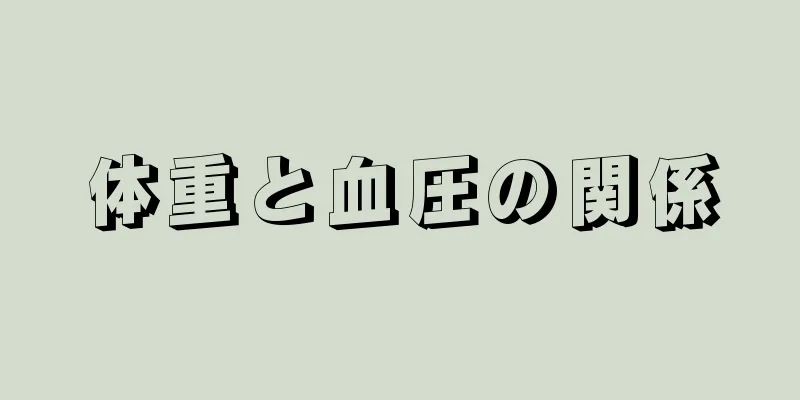 体重と血圧の関係