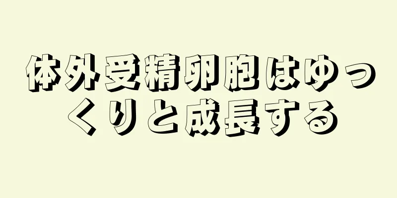 体外受精卵胞はゆっくりと成長する