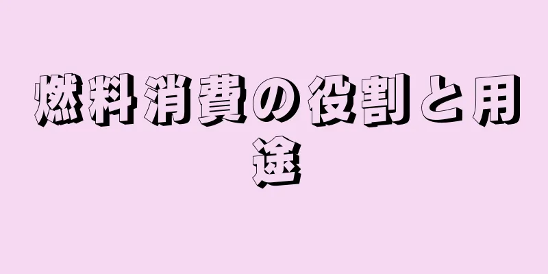 燃料消費の役割と用途