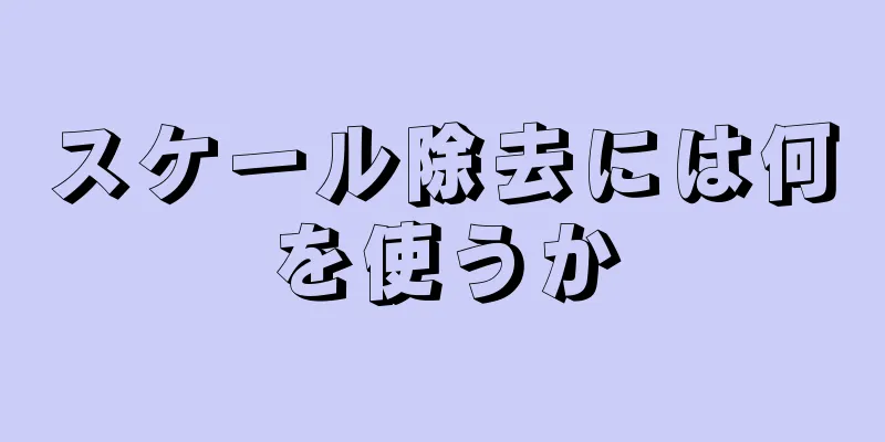 スケール除去には何を使うか