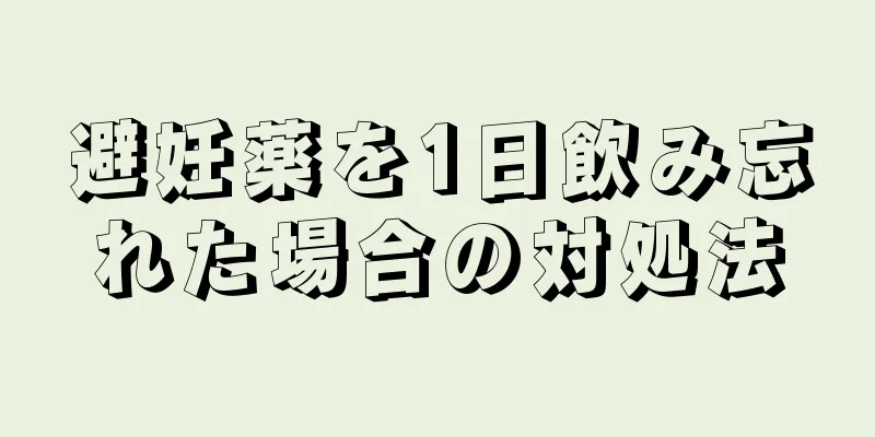 避妊薬を1日飲み忘れた場合の対処法