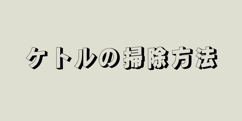 ケトルの掃除方法