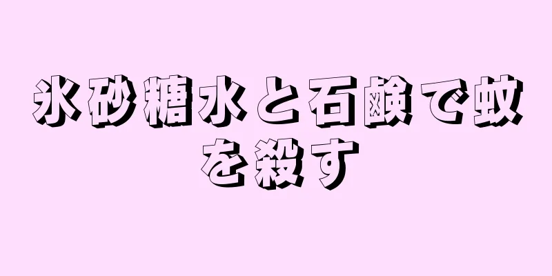 氷砂糖水と石鹸で蚊を殺す