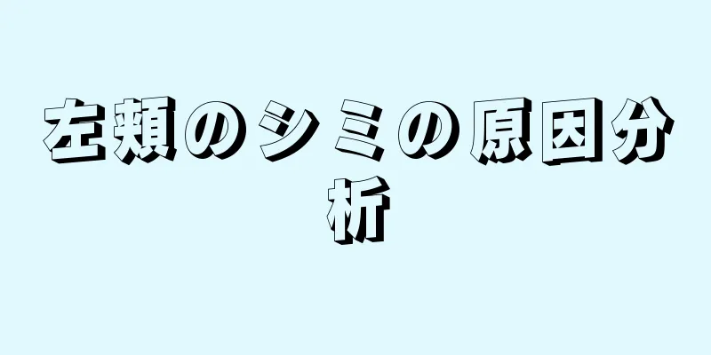 左頬のシミの原因分析