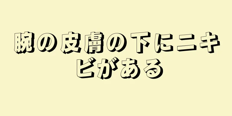 腕の皮膚の下にニキビがある