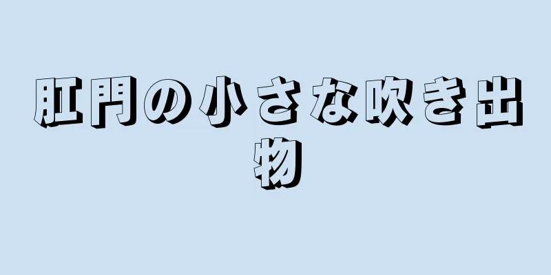 肛門の小さな吹き出物