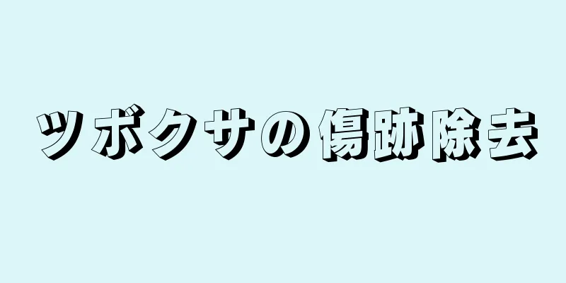 ツボクサの傷跡除去