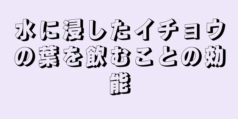 水に浸したイチョウの葉を飲むことの効能