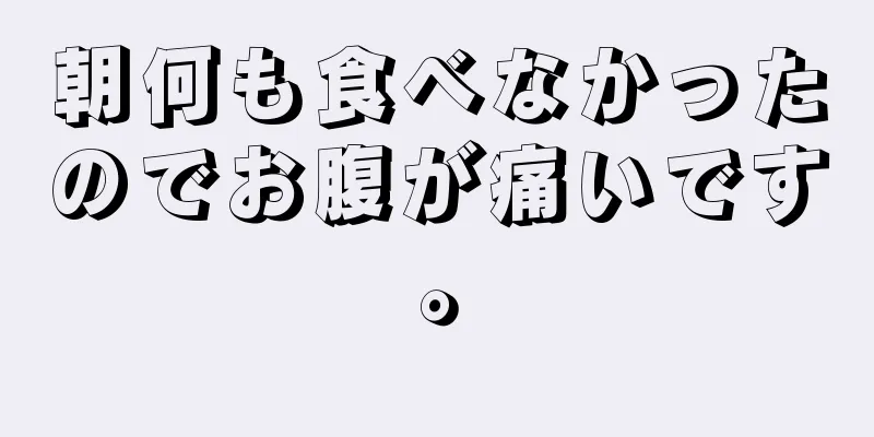 朝何も食べなかったのでお腹が痛いです。