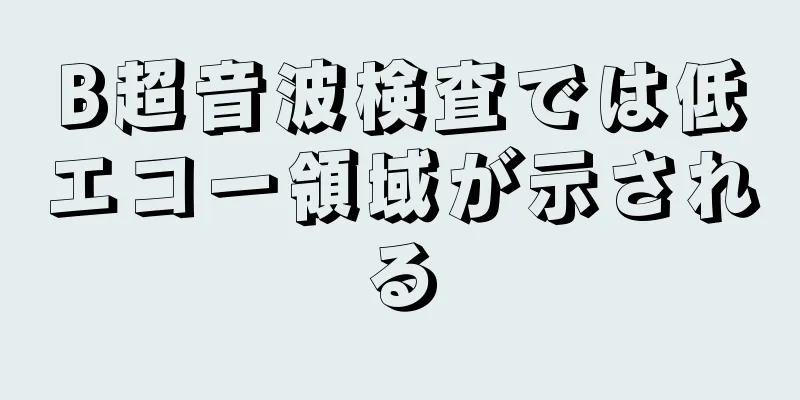 B超音波検査では低エコー領域が示される