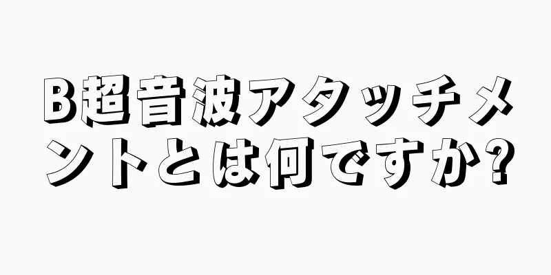 B超音波アタッチメントとは何ですか?