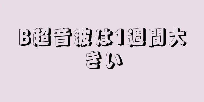 B超音波は1週間大きい