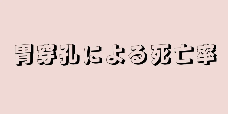 胃穿孔による死亡率